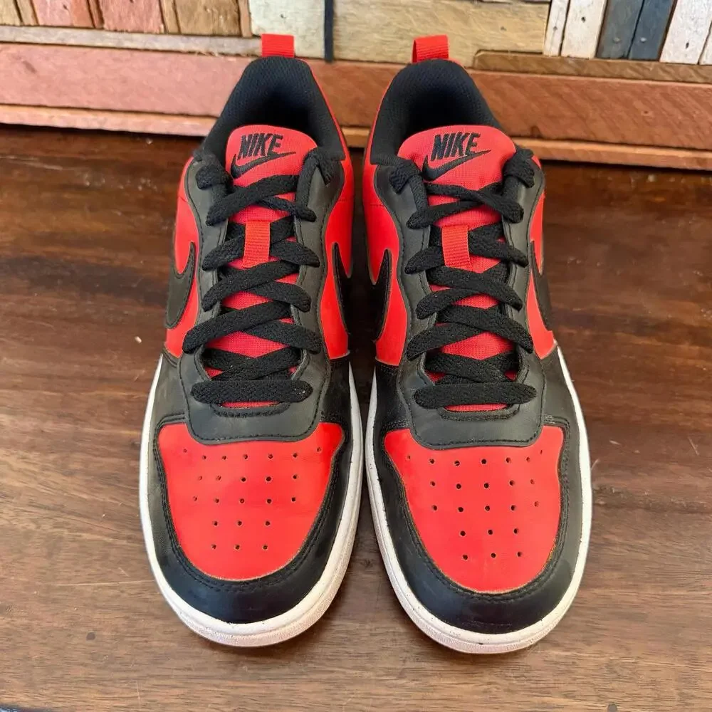 Nike Court Borough Low Recraft University Red Black (GS) Shoes 6Y‎